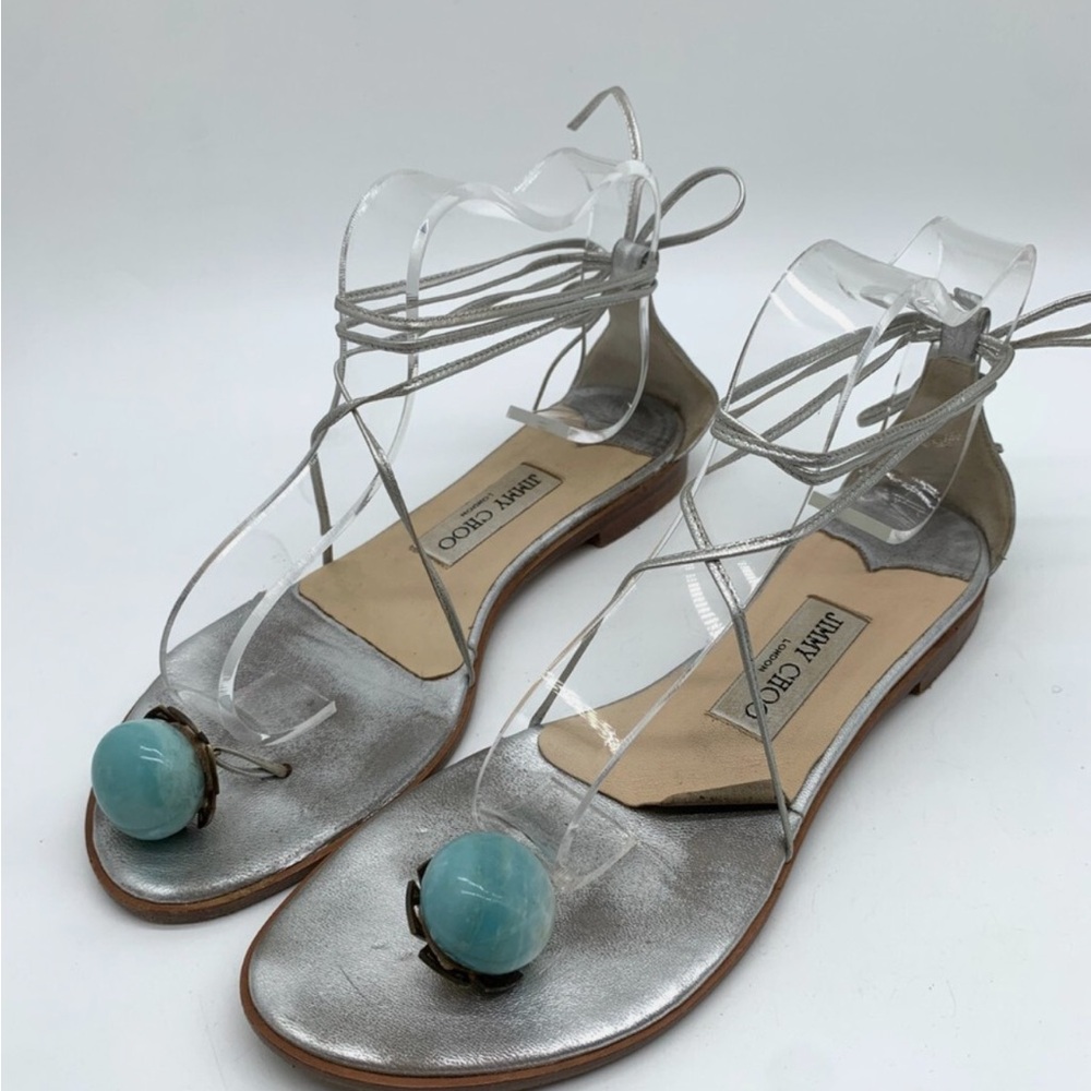 Jimmy Choo Silver Women's Sandals